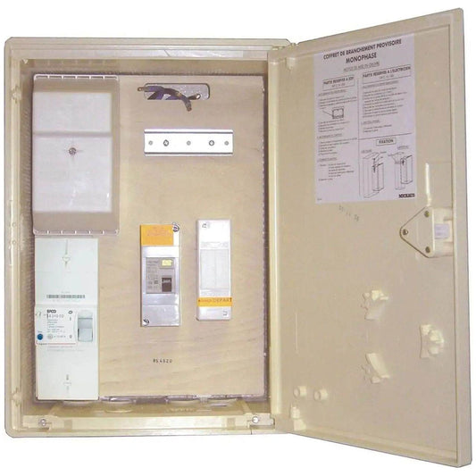 Coffret de branchement provisoire monophasé 15/45A Michaud - MATERIEL PROS