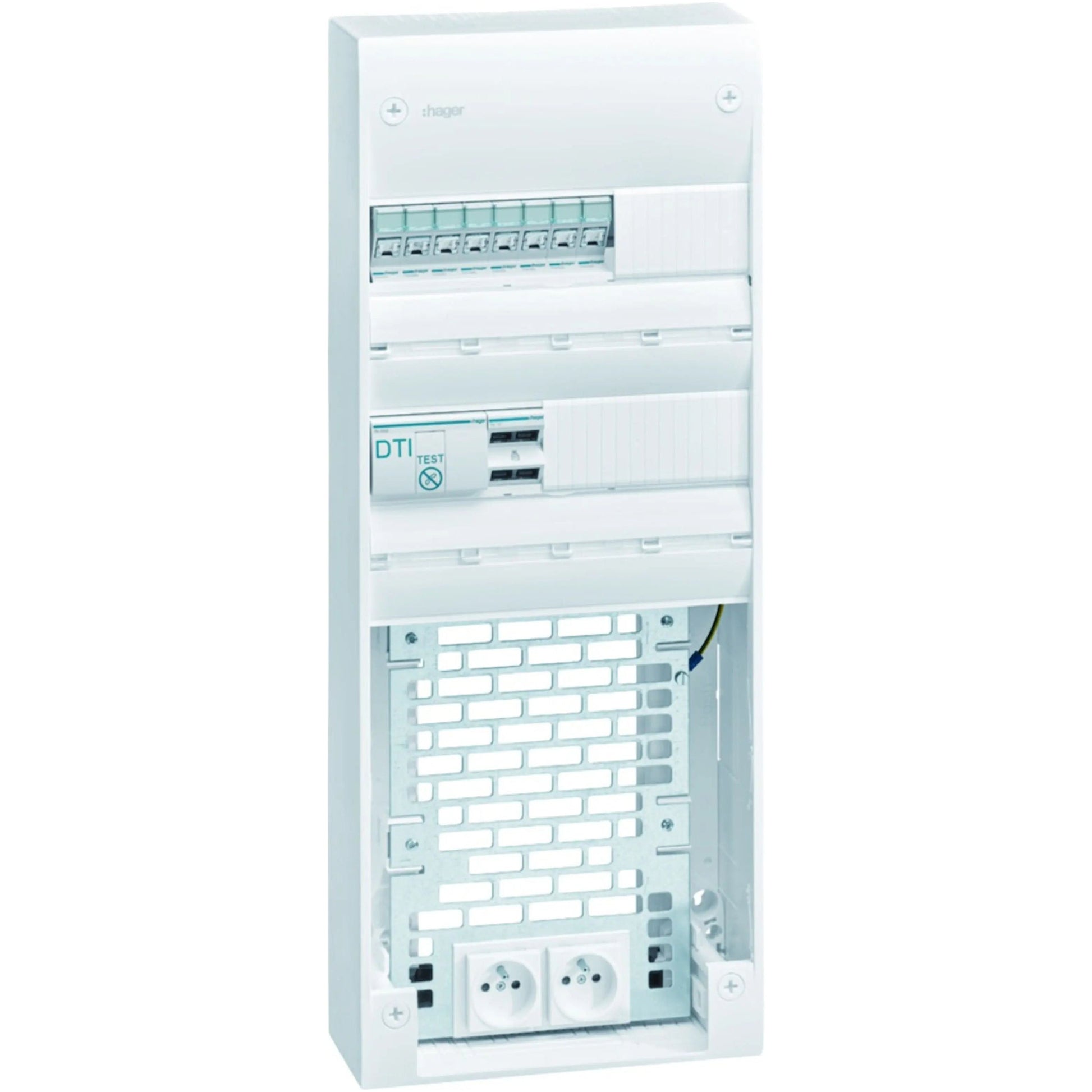 Coffret de communication Hager VDI 2 rangées 26 modules + platine Grade 3TV - MATERIEL PROS